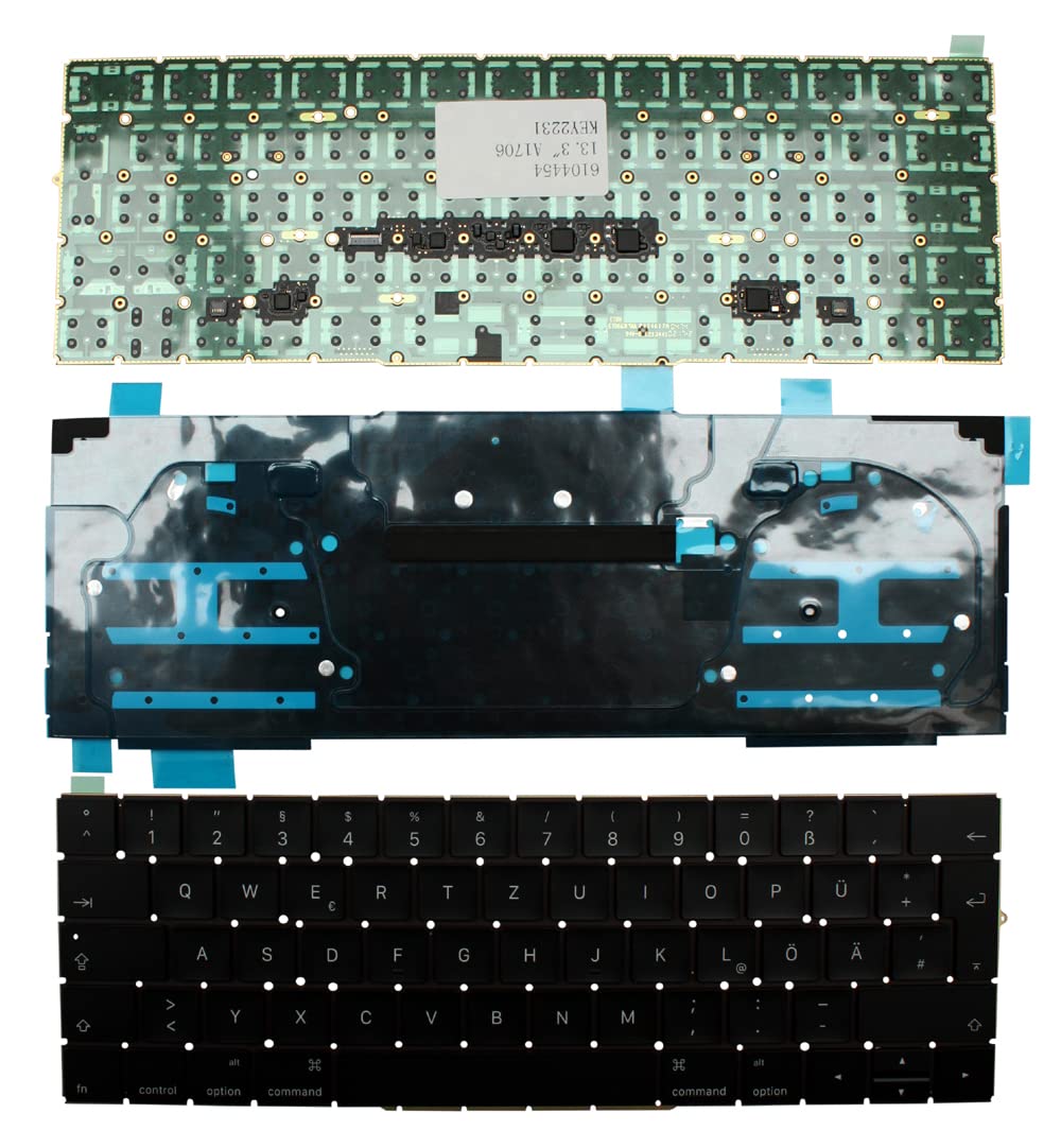 Clavier MacBook Pro 13 Rétro-éclairé Noir de Haute Précision pour Version Allemande Touch - 2