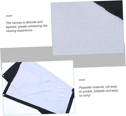 Miniatura 6 de Pantalla de proyector plegable antiarrugas para cine en casa al aire libre fácil instalación ganchos y cuerda para escuelas y eventos