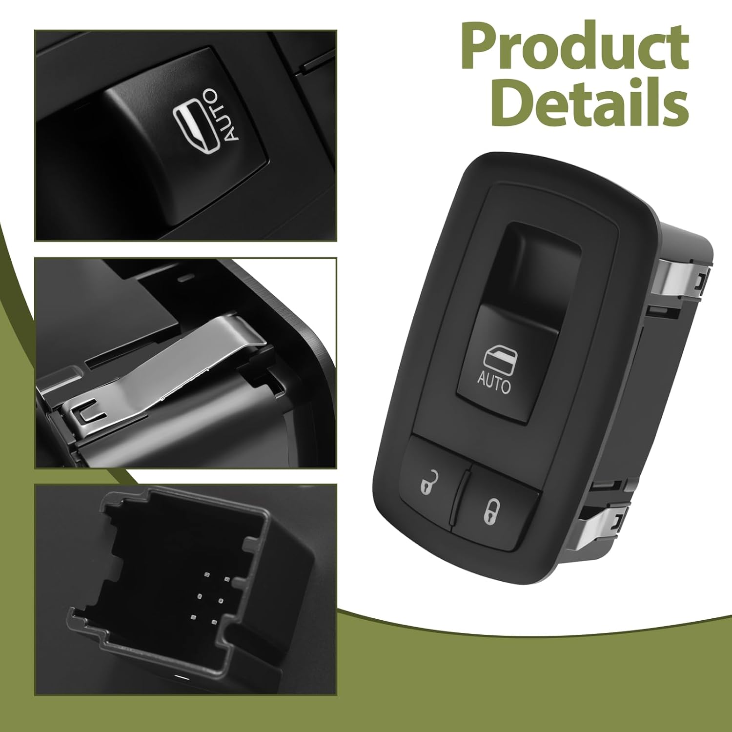 Power Window Switch Front Passenger Side Compatible with Ram 1500 2019-2024 Replaces 920-542