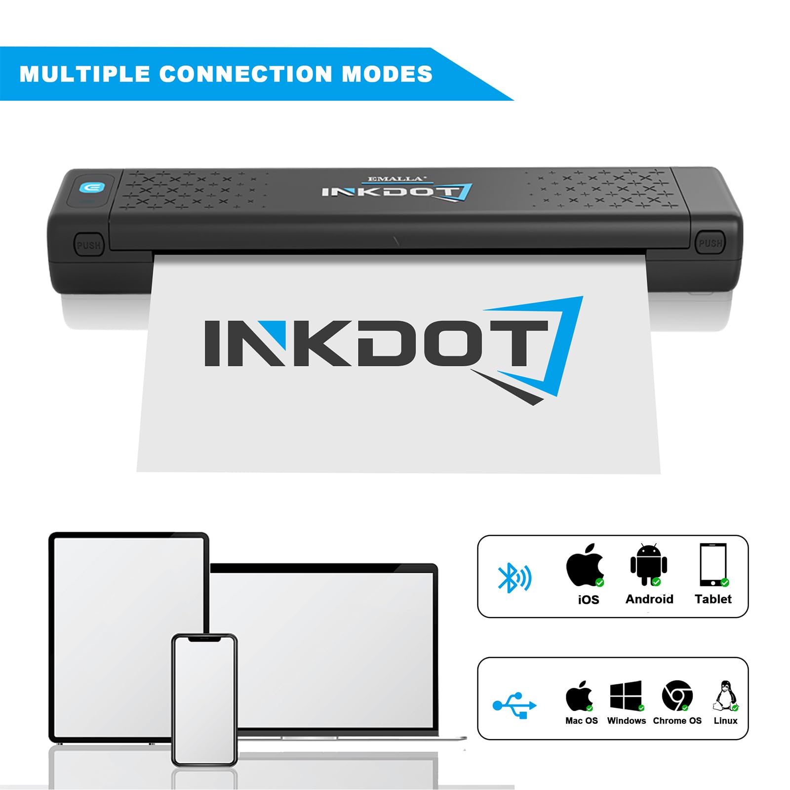 Imprimante de tatouage thermique Bluetooth 203 DPI haute résolution sans fil portable pour artistes iOS Windows