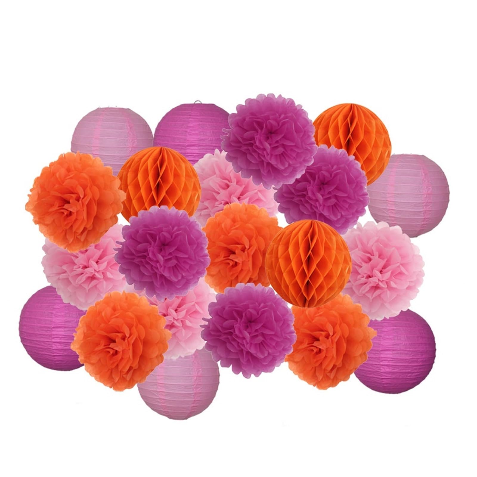Paper Lanterns Wedding Events Decor Round Paper Lantern Folding Birthday Party Favor DIY Tissue Pompom Honeycomb