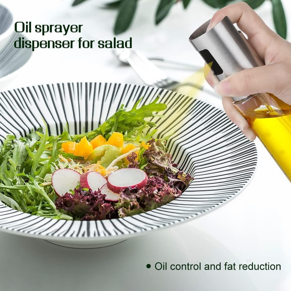 Zophen Oil Sprayer for Cooking, 100ml Olive Oil Sprayer Mister, Oil Spray Bottle for Kitchen, Portable Kitchen Gadget for Air Fryer, Baking, Salad, Grilling, Roasting,Olive Oil Dispenser