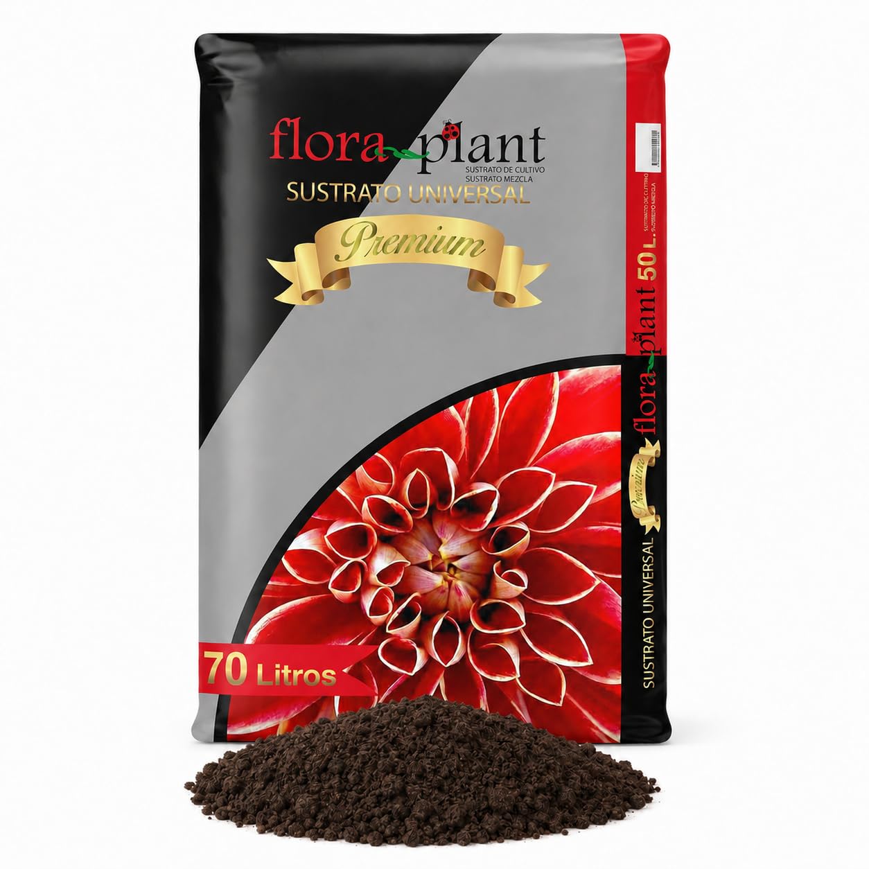 FLORAPL70 Sustrato Floraplant, Negro (1 Unidad)