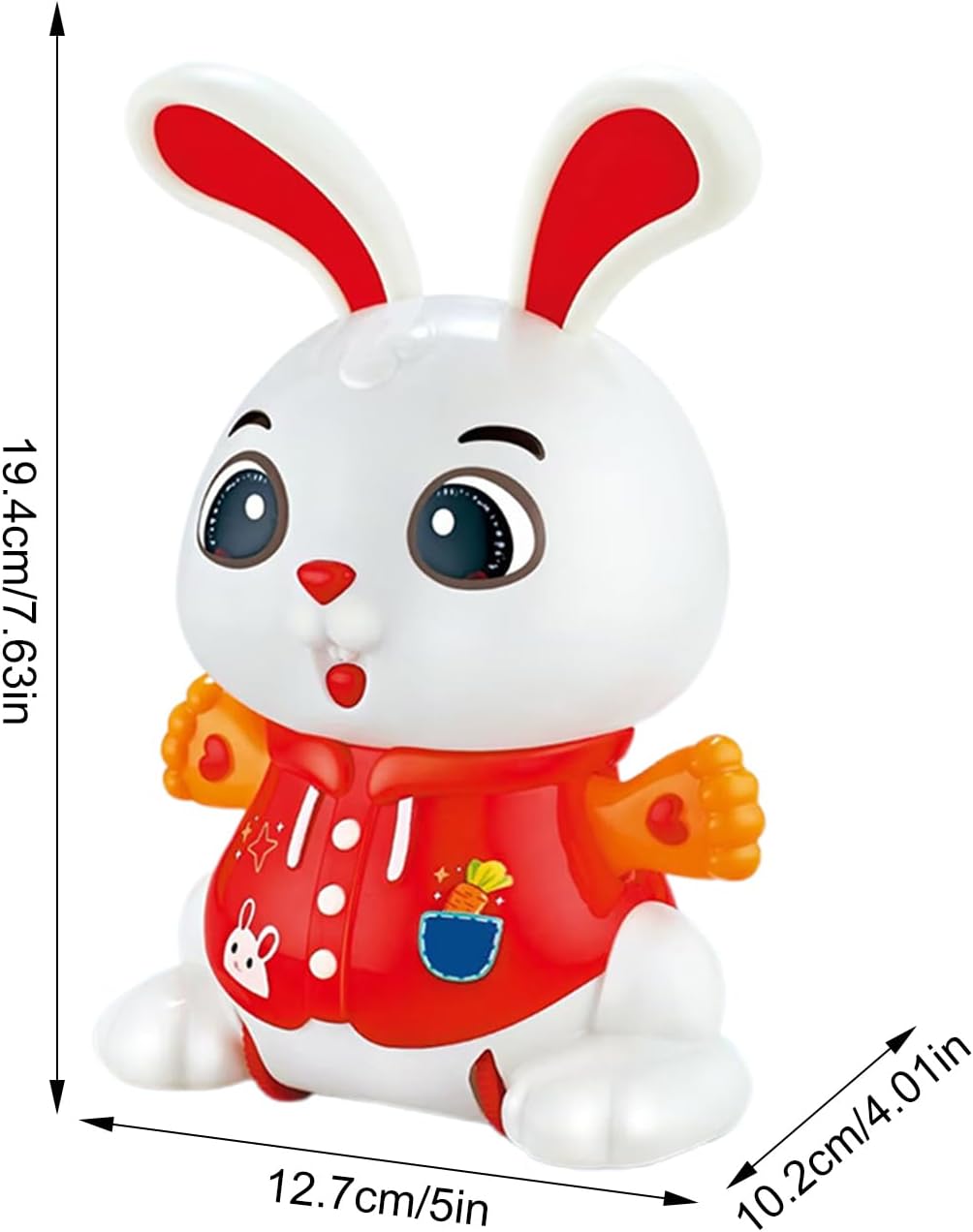 Electronic Toy Bunny - Interactive Pretend Play | Swinging Electric Bunny Music Toy - for Boys Preschoolers Teens Children Living Room Bedroom Yard Travel Apartment