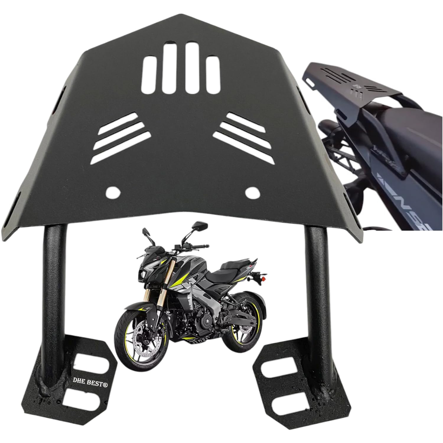 Dhe Best Bike Metal Back Rack Base Plate/Luggage Carrier Comfortable Suitable for Bajaj Pulsur NS 400Z-image-27