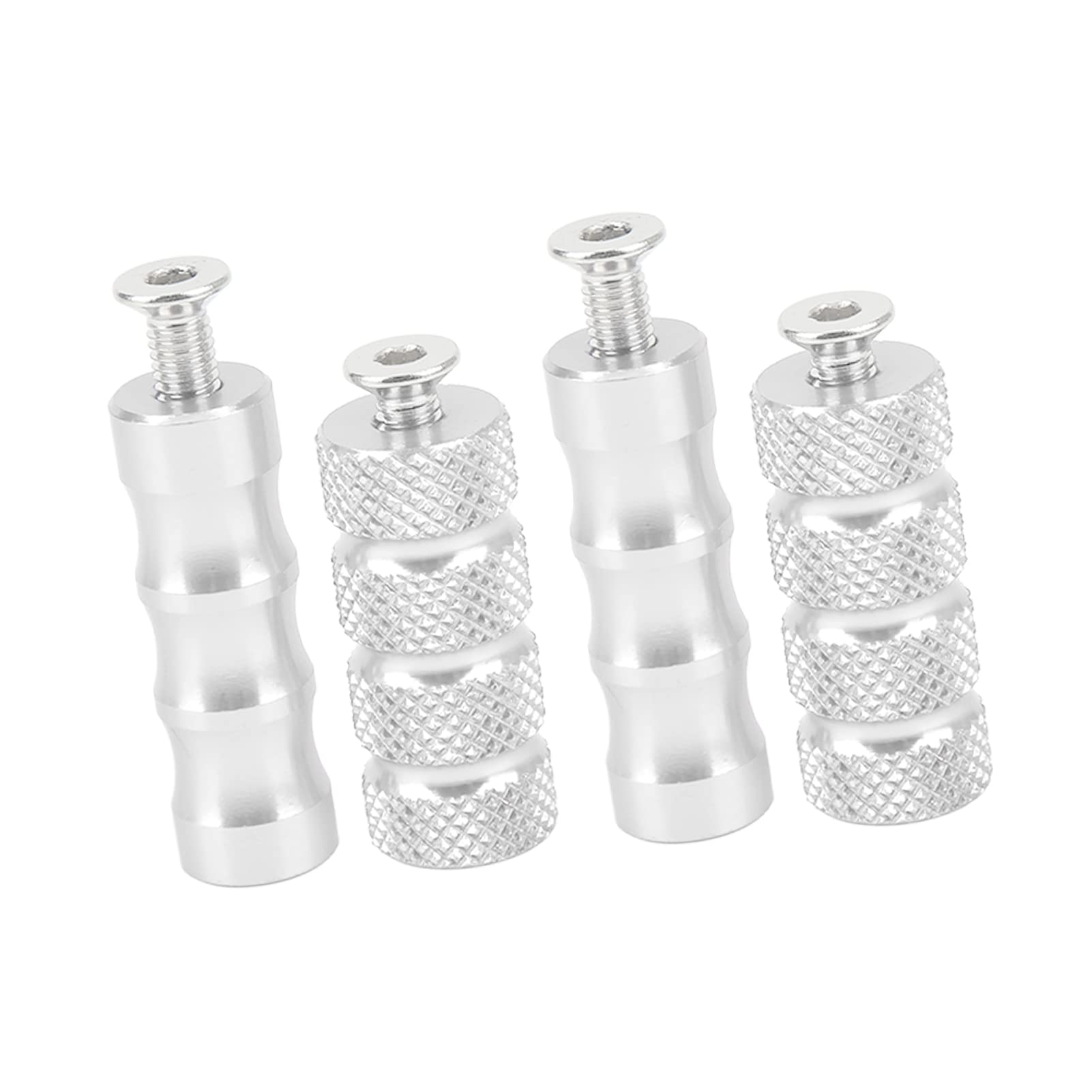Peg Cambio Moto, Peg Cambio Zigrinato Moto Antiscivolo Leva Cambio Leva Freno Pedane Pedale, Foro 6 Mm Pedane Freno Moto Poggiapiedi Pedale Universale per Pedane (Argento)