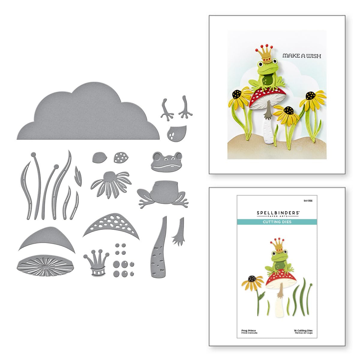 Spellbinders Frog Prince Etched Dies from The Jump for Joy Collection