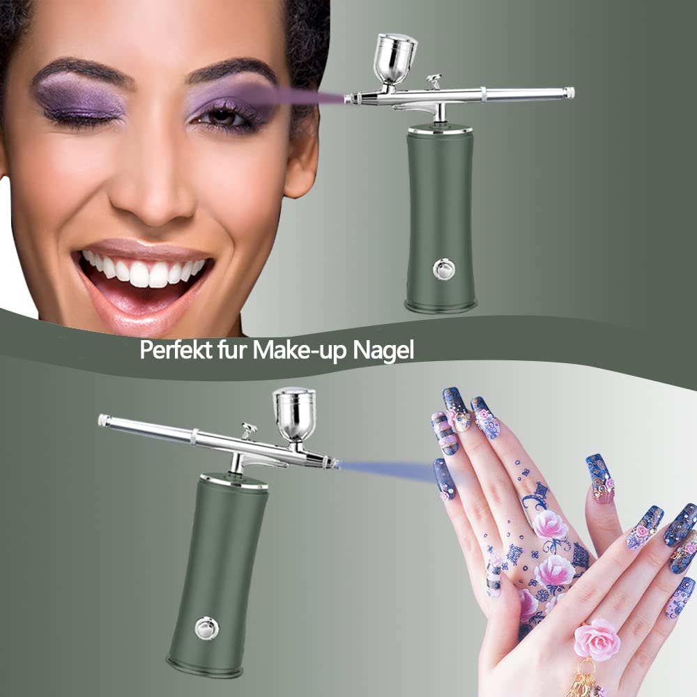 Kit Aerografo Senza Fili Portatile Mini Compressore Nebulizzatore Ricaricabile Ad Alta Pressione 0,35 Mm Nozzle Per Nail Art Trucco Tatuaggio
