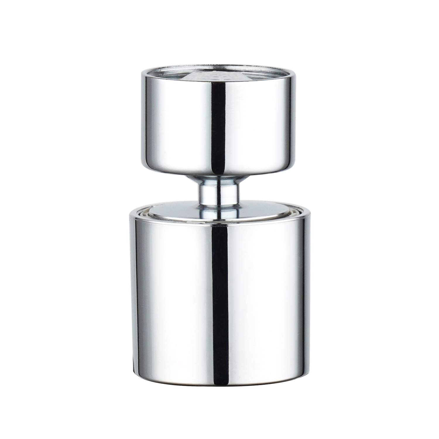 Hibbent NSF/ANSI/CAN 61 Certified Faucet Aerator, CUPC Certification 360° Swivel Kitchen Faucet Aerator, 2 Flow Sprayer Modes Water Saving Faucet Extender-55/64"-27UNS Female Thread/Polished Chrome