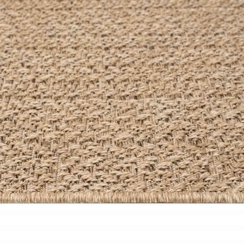 vidaXL Alfombra ZIZUR Apariencia de Yute Interior Exterior 120x120 cm, Alfombra de Exterior, Alfombra de Suelo, Alfombra de Yute, Alfombra de Puerta
