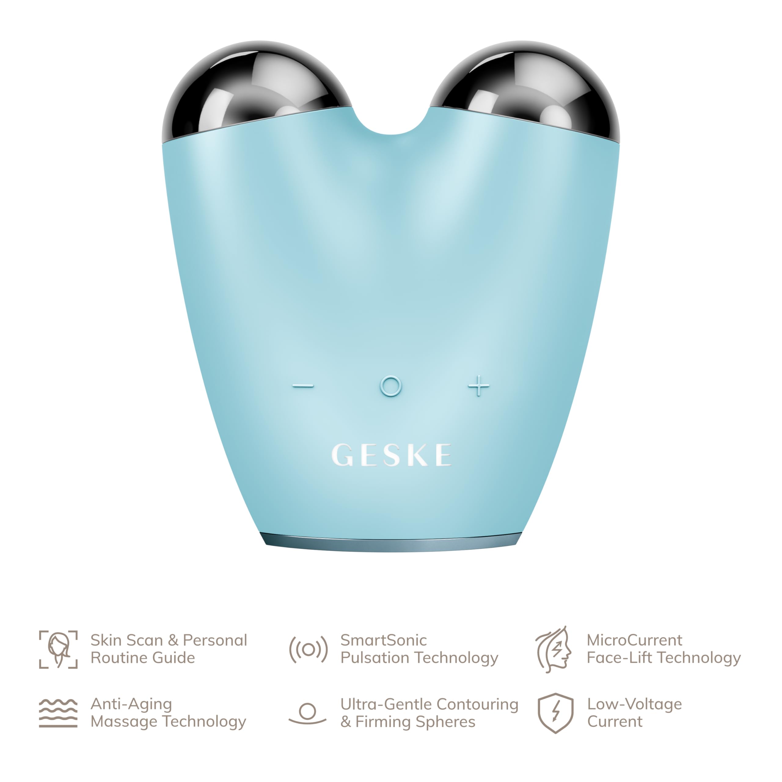 GESKE | Dispositivo lifting viso a microcorrente SmartAppGuided™ | 6 in 1 | Lifting facciale | Strumenti per la cura della pelle | Dispositivo anti-età | Microcorrente anti-rughe