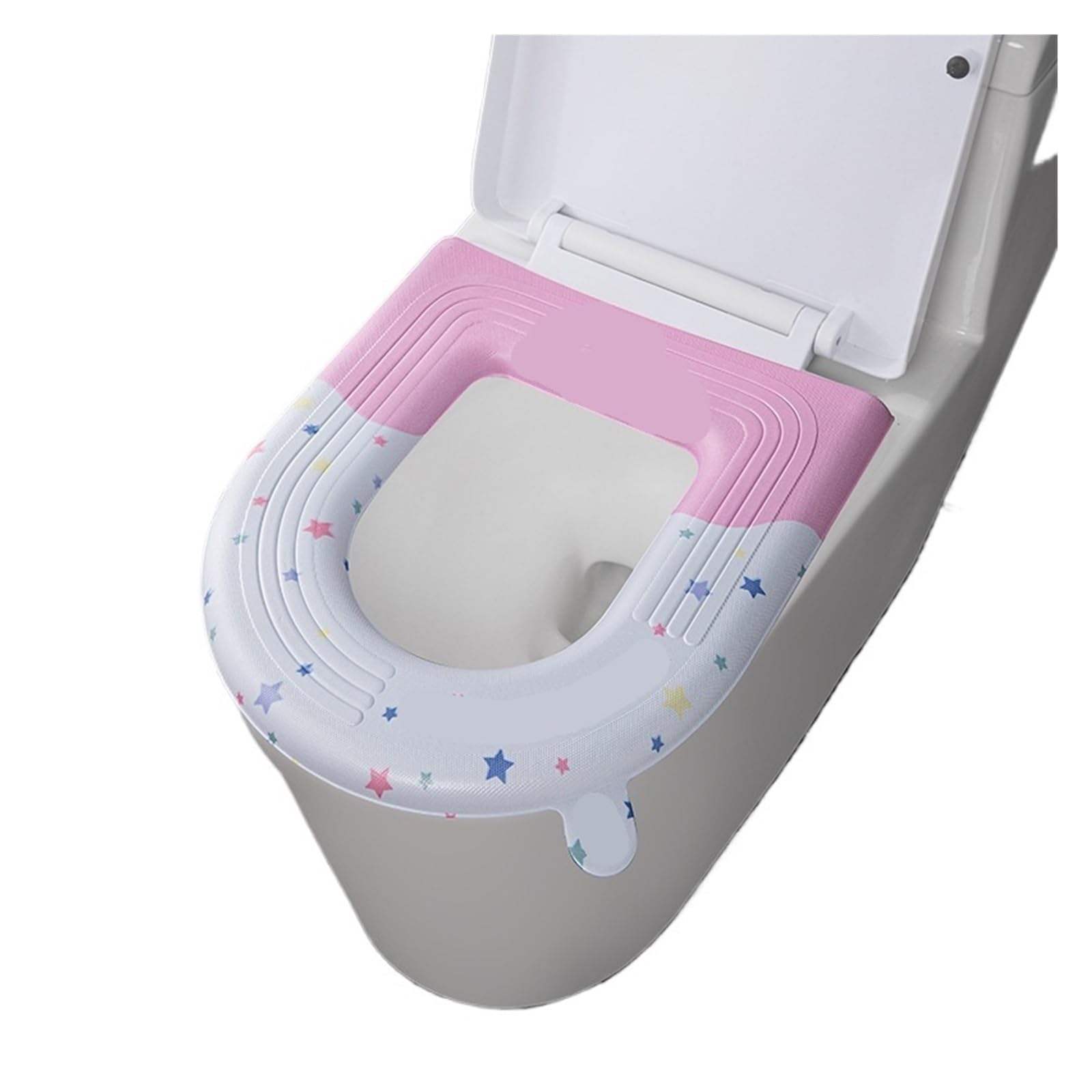 Bisxhvqjzkc Starry Sky-Pink Waterproof Stick On Toilet Pad