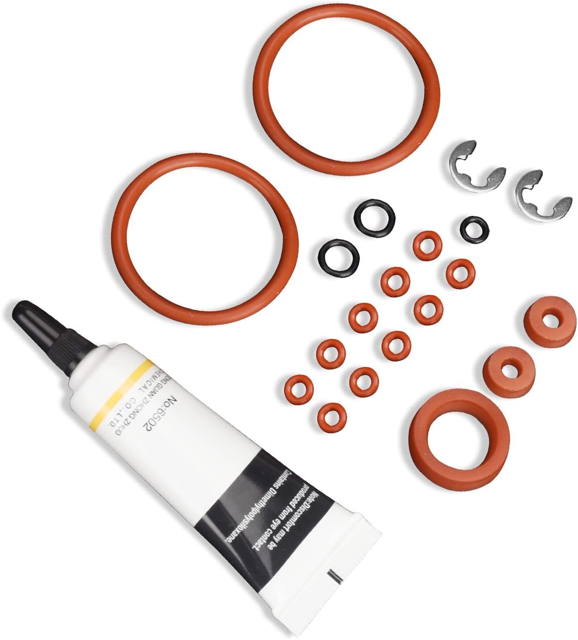 O-Ring Gasket Seal Set for Jura Capresso/Impressa Machines Brew Group & Drainage Valve O-Ring, Compatible with Most Jura C, E, ENA, F, J, S, Z, X, Cappuccino Maker Series Machines, with Lube