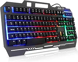 Teclado Gamer semi mecanico abnt2 para pc computador ps4 notebook iluminado led usb de metal
