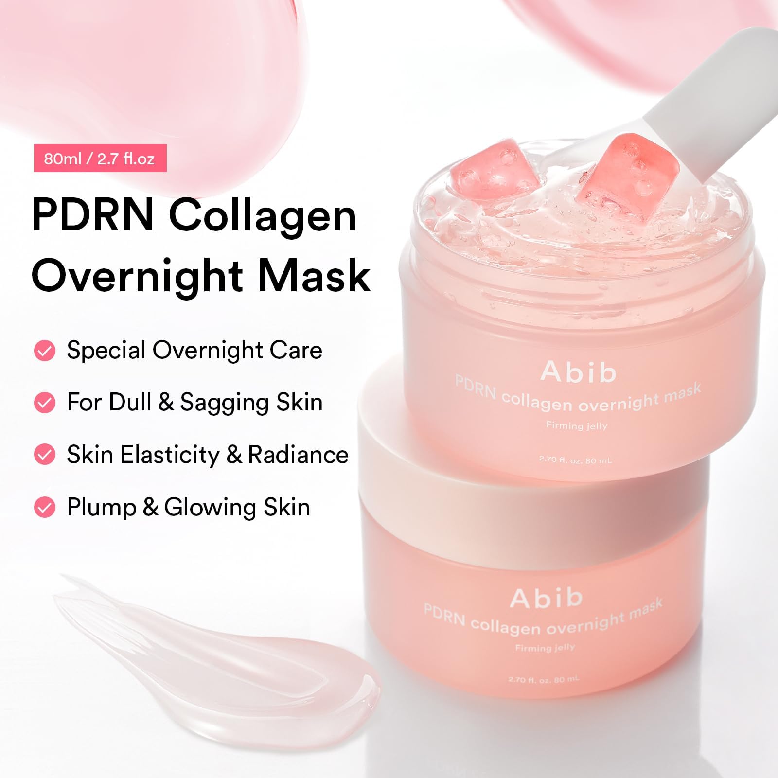 Abib Pdrn Collagen Overnight Mask Firming Jelly Koreański krem na noc Maska 2,7 Fl Oz (Vegan Pdrn/Firming Jelly)
