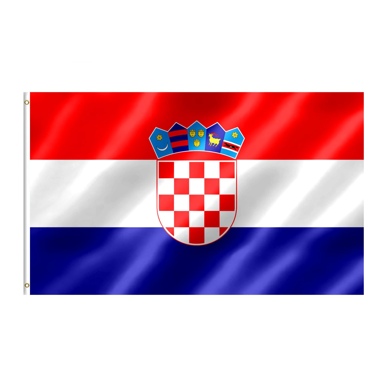 Croatia Flag 3x5 FT Croatian Flag With Brass Grommets Fade Proof For Outdoor Decor(Croatia)