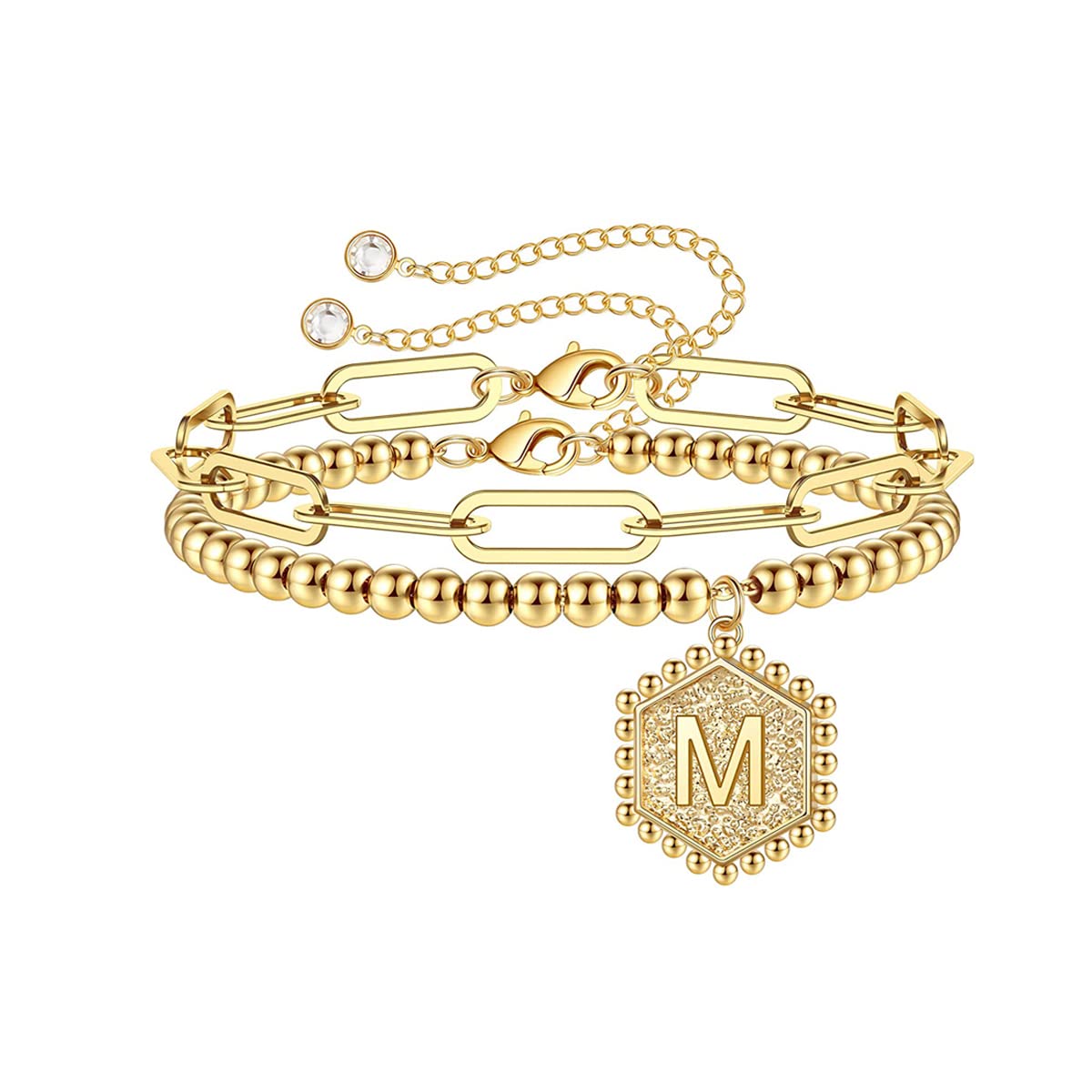 Plated Alphabetical Bracelet (M)