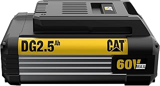 CAT® 60V 2.5Ah Lithium-ion Battery - DG6B25, Black, Yellow