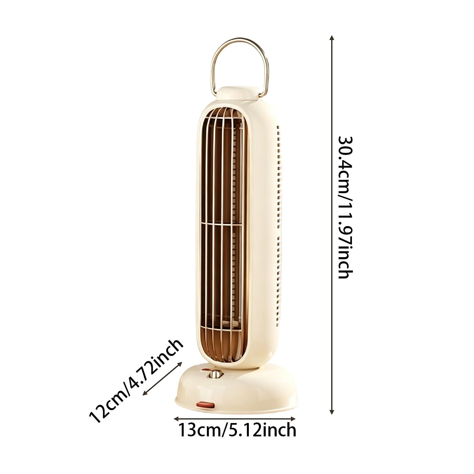 Generisch Ventilatore compatto per camera da letto per interni, ventilatore da tavolo portatile con 4 livelli di inclinazione di 90°, funzione aroma silenzioso, design con pulsante per (B, 12 x 13 x