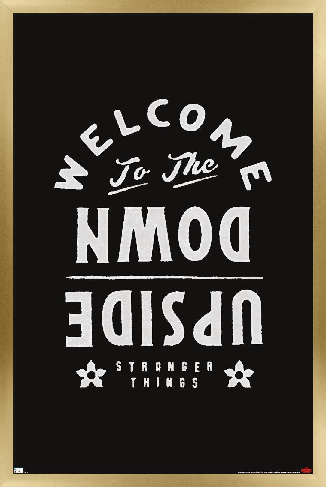Poster Stranger Things encadré doré édition luxe Trends International 56x86cm