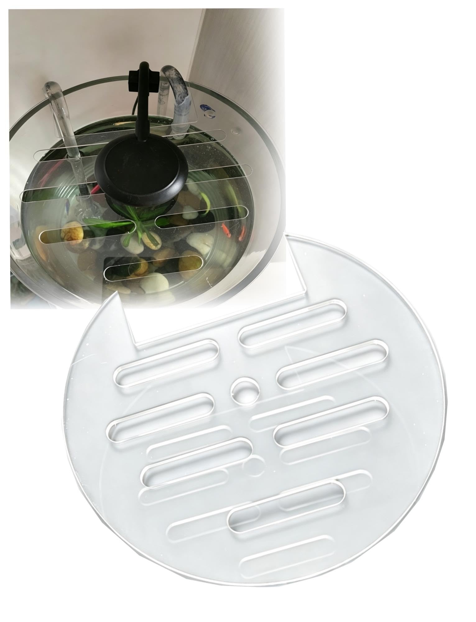 Tapa Redonda de acrílico para acuarios, 3mm, Opciones de 10–60cm