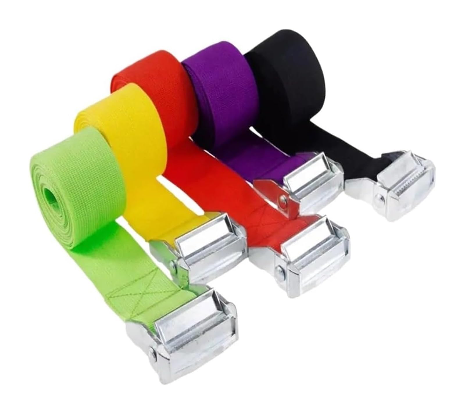 ALMLNLL Retractable ratchet straps Ratchet Straps, Buckle Tie-Down 3pcs 1M Multicolor for Cars Bikes Luggage Metal Tow Rope(Black)