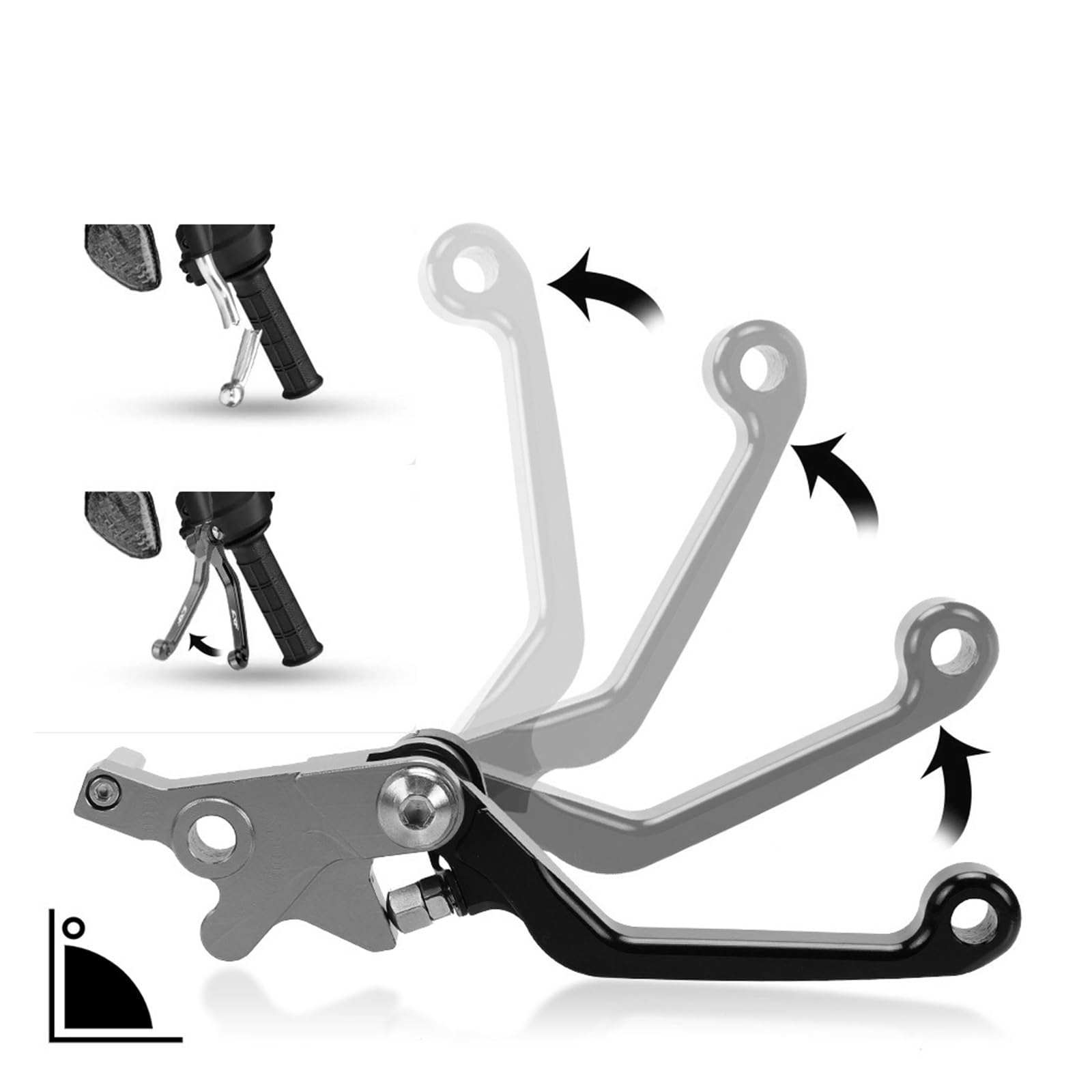 Freno Motocicleta Manija Palancas De Embrague Freno Pivotantes para Motocicletas para TM MXF450 MXF 450 2019 2020 2021 Manijas Y Palanca del Cilindro Maestro(A Pair g)