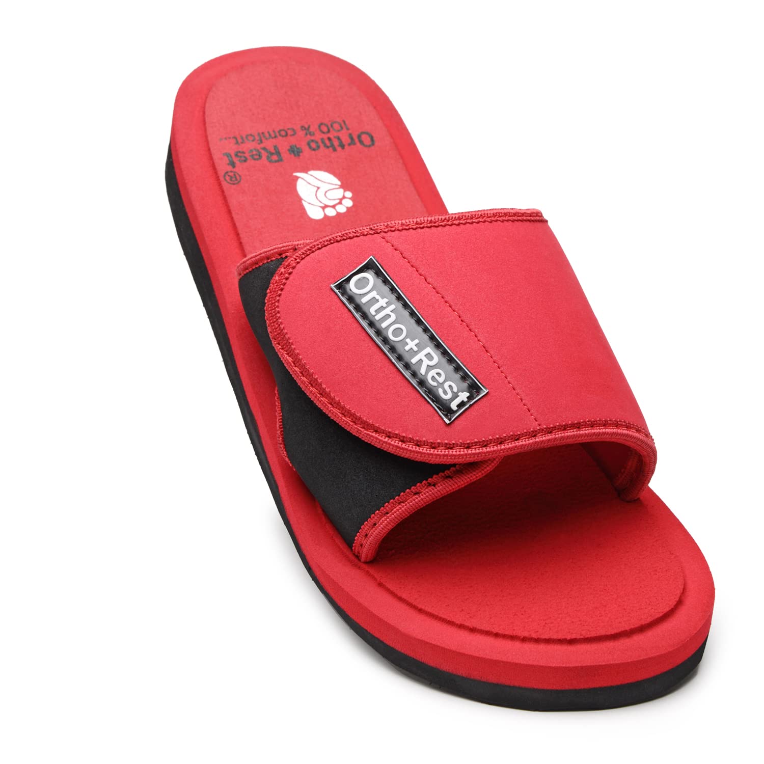 Ortho + Rest Womens and Girls Extra Soft Doctor Slippers | Orthopedic footwear | Comfortable Ortho Slides & Flip flops for Home Daily Use (Red, numeric_5) (B09TR9DTYS) Amazon Price History, Amazon Price Tracker