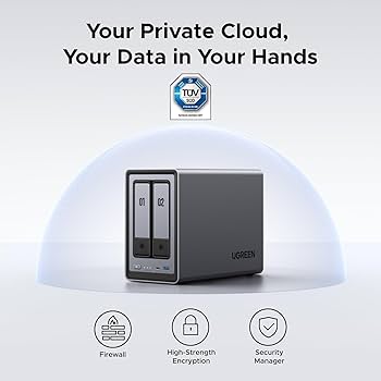 【新品未使用】UGREEN NASync （DPX2800）2ベイ UGREEN NASync DXP2800 2-Bay NAS, Intel 4-Core CPU, 8GB DDR5