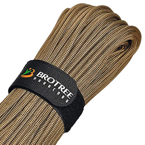 Brotree Paracorde 550 Corde de Parachute 9 Brins en Nylon Corde de Survie (Standard, Réfléchissante)
