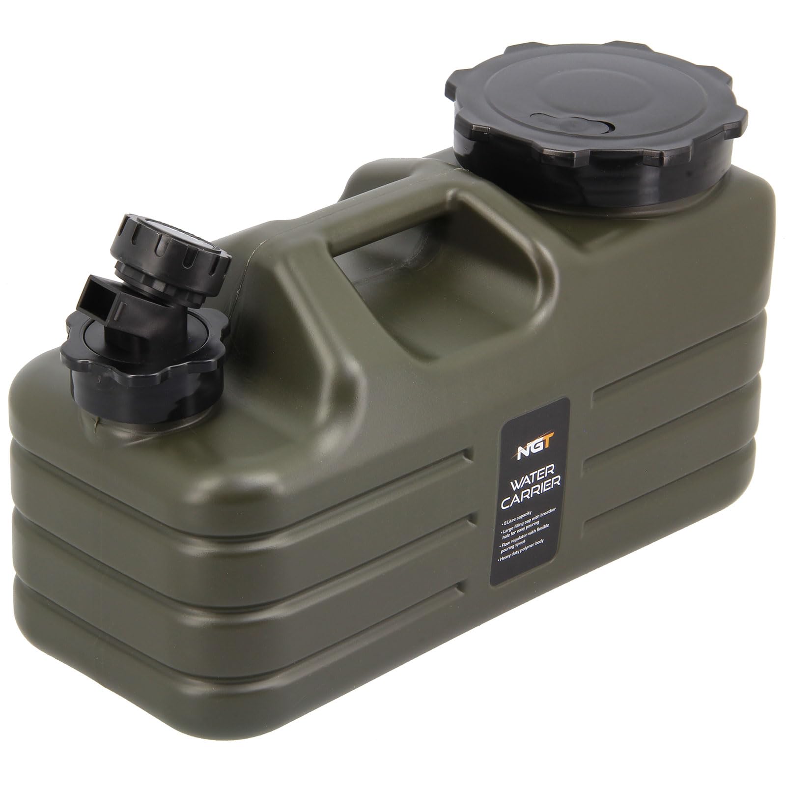 Water Container Carrier 5L or 11L Heavy Duty with Tap,Funnel & Flexible Spout Jerycan, Durable, Water Storage for Camping, Fishing, Hiking and Outdoor Use (5 Litre Canister) — image 1