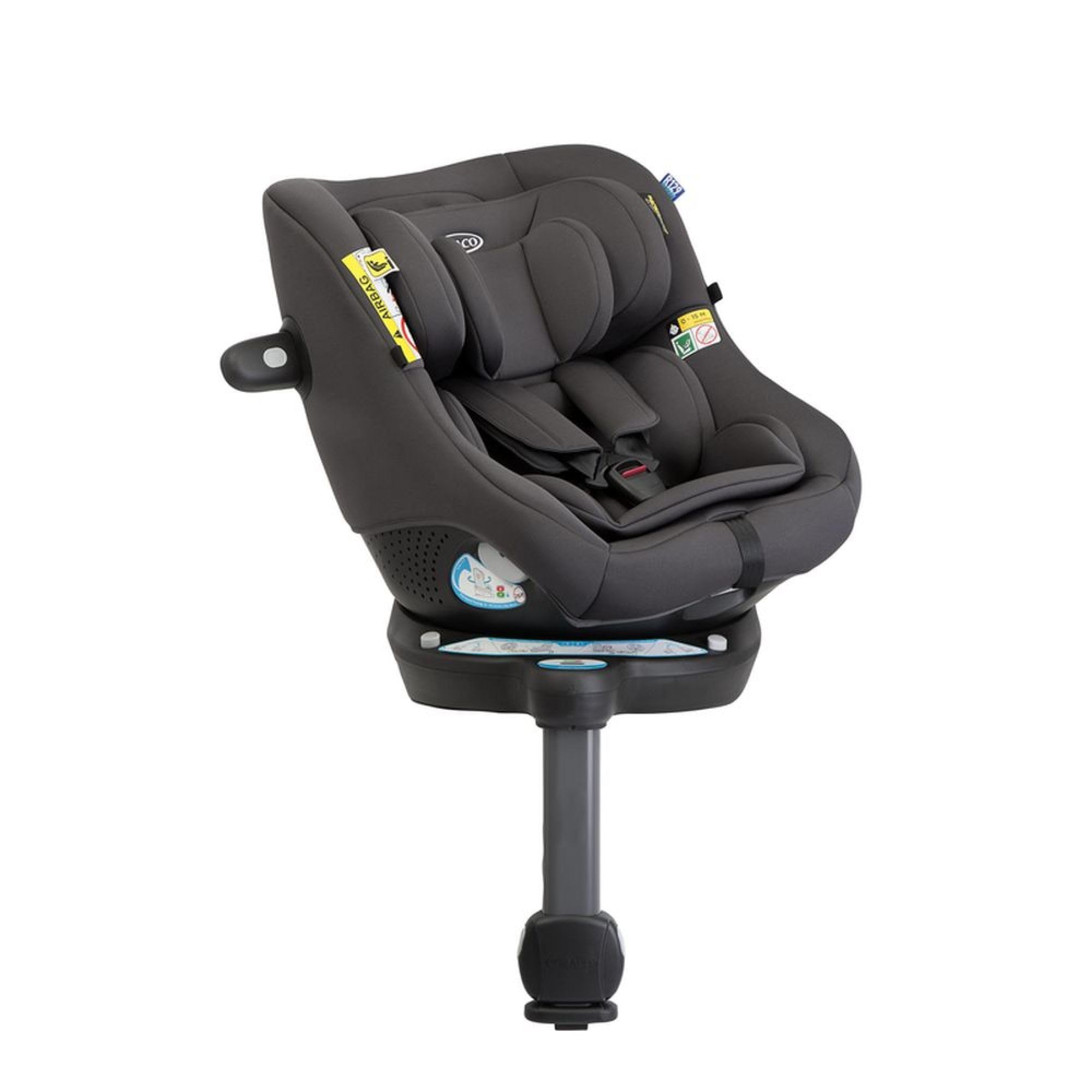 Graco Turn2Me fotelik samochodowy 2 w 1, model DLX i-Size R129, ewolucyjny fotelik samochodowy 2 w 1, obrót o 360°, 40-105 cm (od urodzenia do ok. 4 lat), żelazo