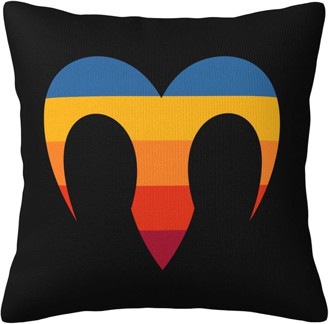 Zodiac Sign Aries Symbol Throw Pillow Covers 18x18 Inch Square Double-Sided Home Decor Pillow Case Soft Cushion Covers for Couch Bedroom Car