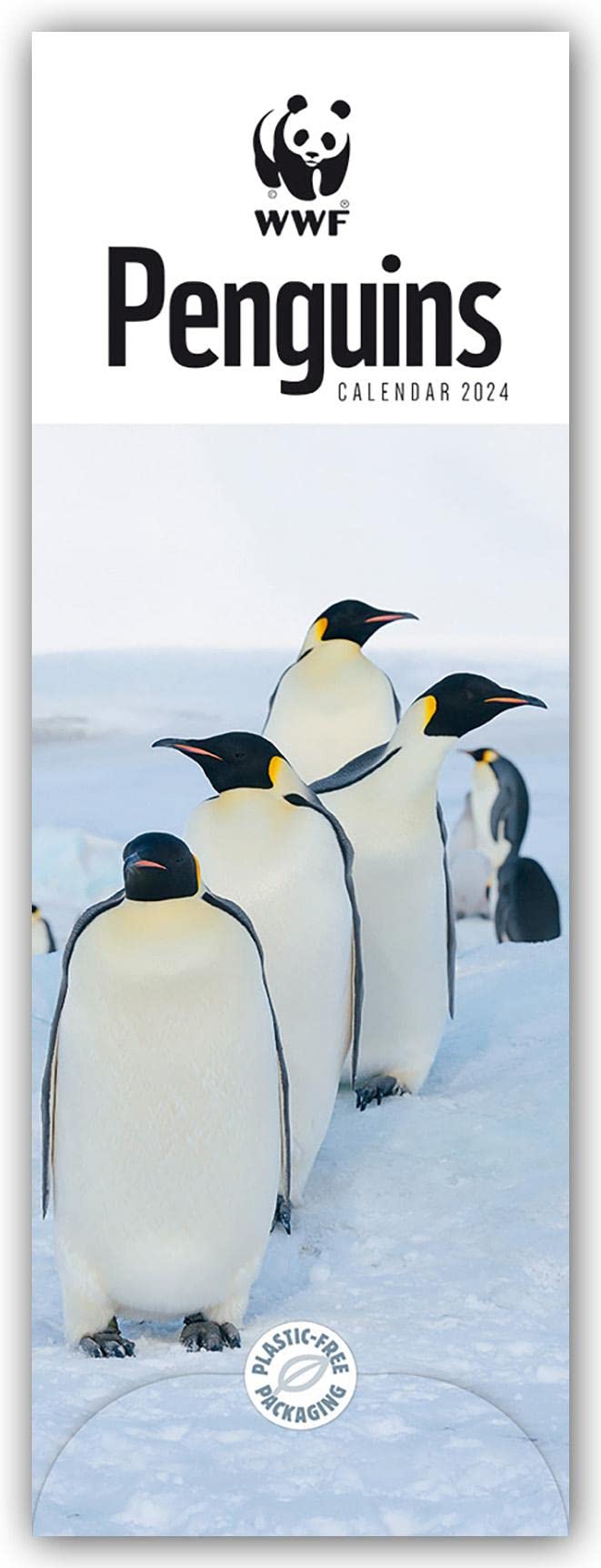 WWF Penguins Slim Calendar 2024