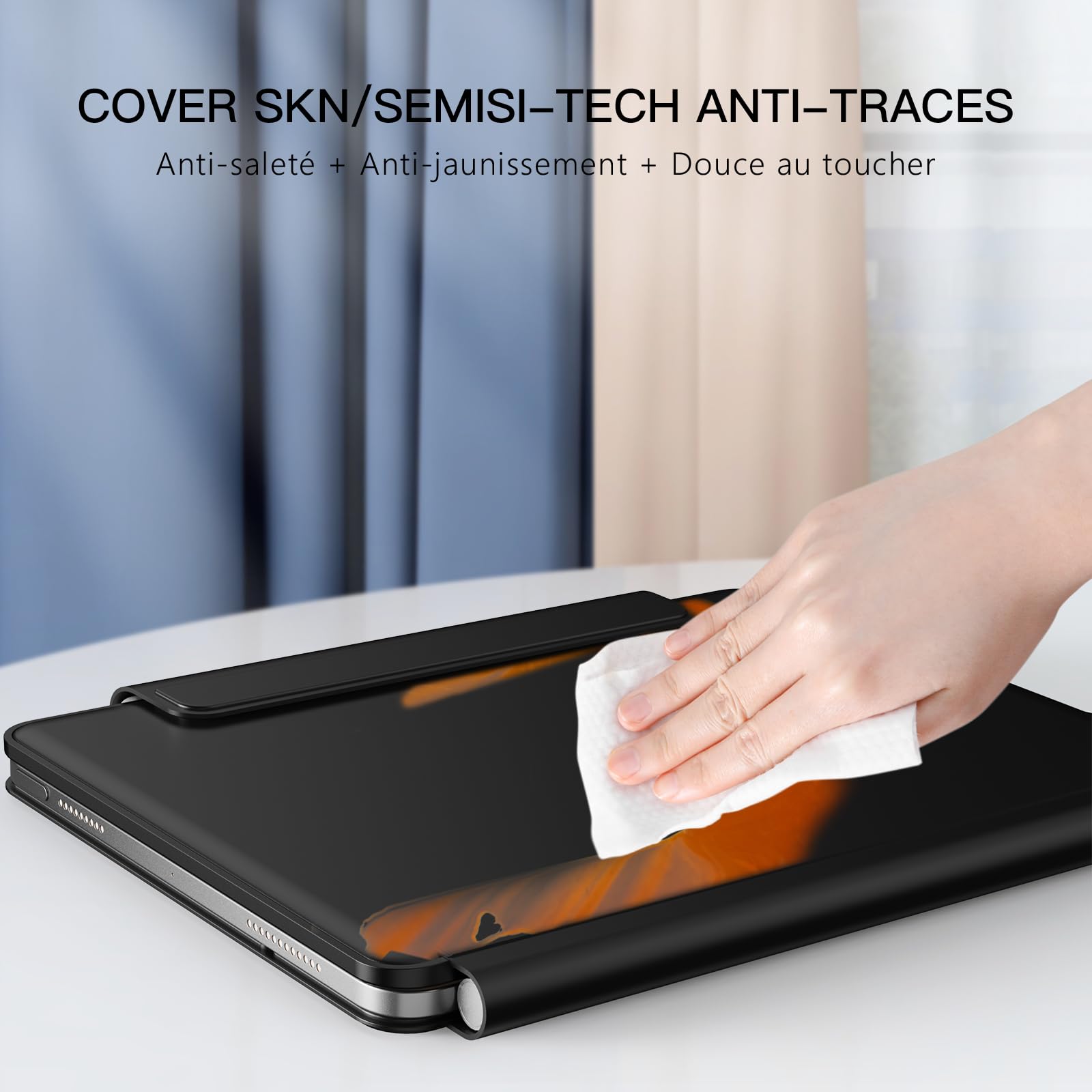 RAYMCRAFT Coque Clavier pour iPad (A16) 11e/10e Génération, Magic Keyboard pour iPad A16 2025/10e 10.9 Pouces, Rétroéclairage 11 Couleurs, Support Magnétique, Smart Trackpad, Boucle pour Stylet, Noir