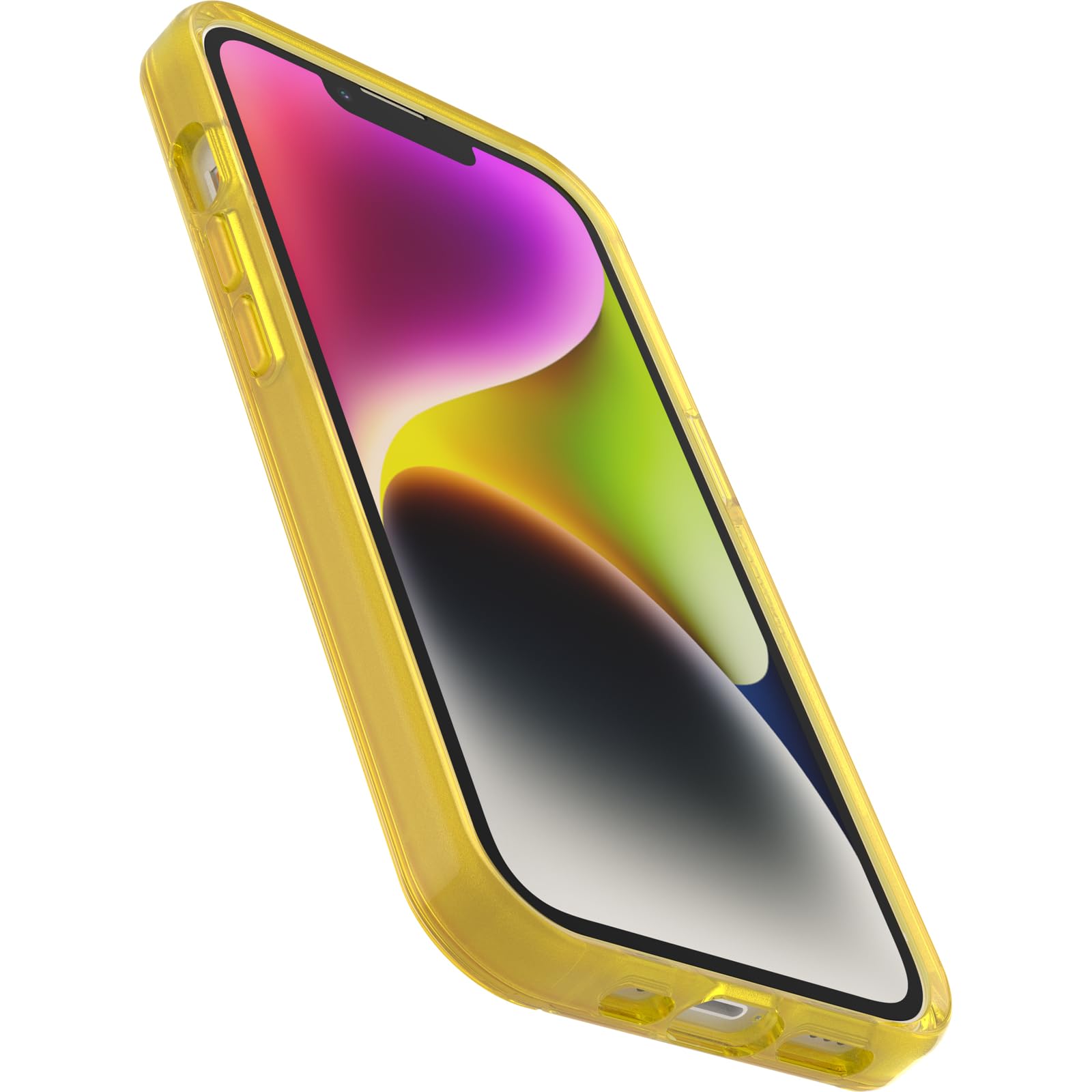 OtterBox Cover per iPhone 14 Symmetry+ Clear per MagSafe, Resistente a shock e cadute, Sottile, Testata 3x norme MIL-STD 810G, Sun Day