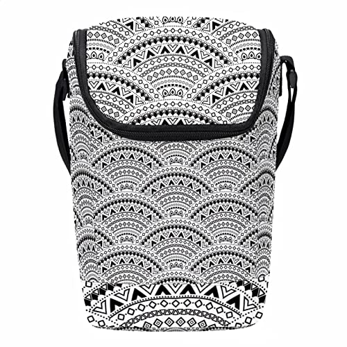 Lonchera Sashiko estilo mandala para picnic y comida en la escuela 2