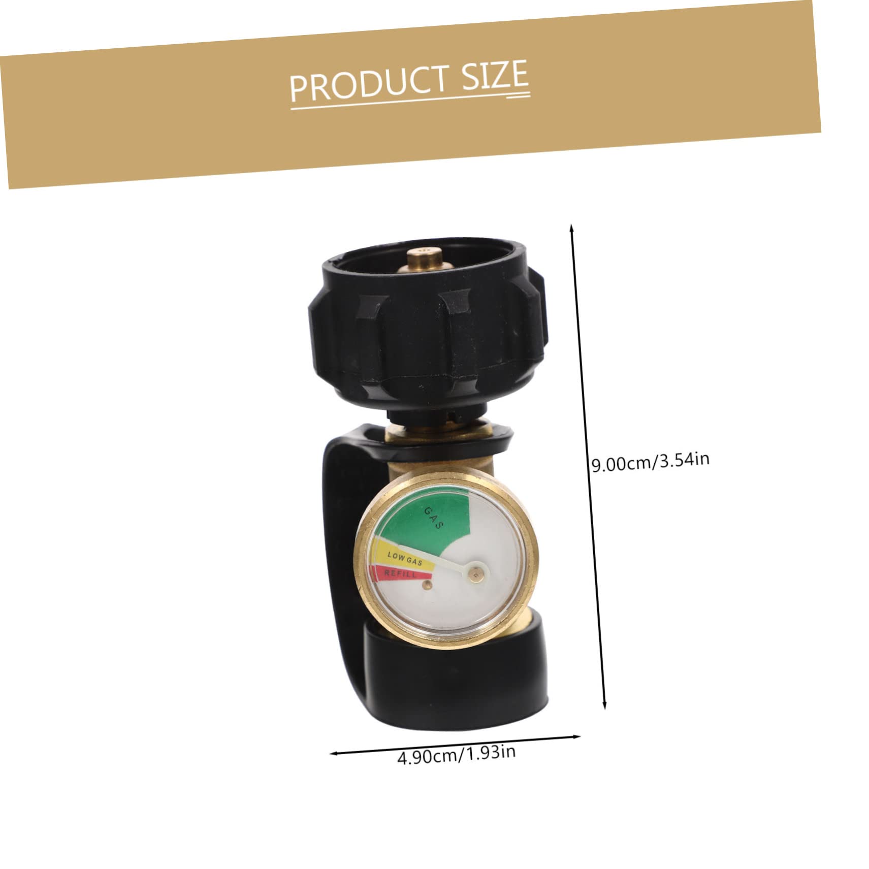 TOBBOMEY Propane Tank Adapter with Gauge Durable Propane Converter for Safe Refilling Lightweight and Portable for Camping BBQ and Outdoor Use