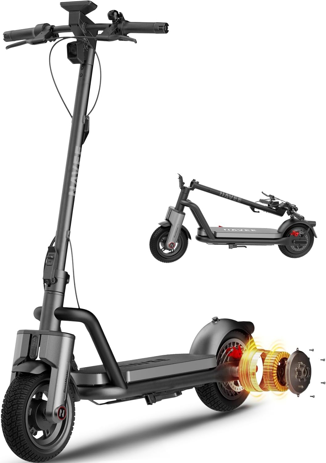NAVEE N65i II Trottinette Electrique Adulte, 70KM Longue Portée, Moteur 1350W, Trotinette Électrique Pliable, App & Clignotants, Pneus 10,5" Larges, Freins Triples, Charge 150kg, TCS