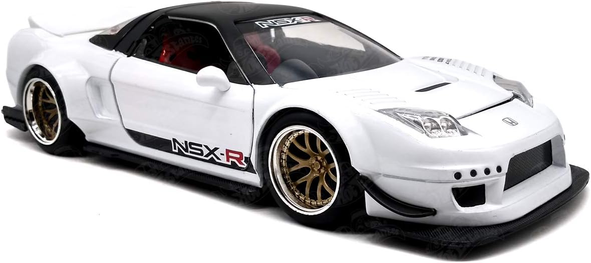 JADA 1:24 SCALE DIECAST MODEL NSX TYPR-R - METALS - JDM TUNERS - 2002 HONDA NSX TRPE-R JAPAN SPEC WIDEBODY (OPENING FEATURES)