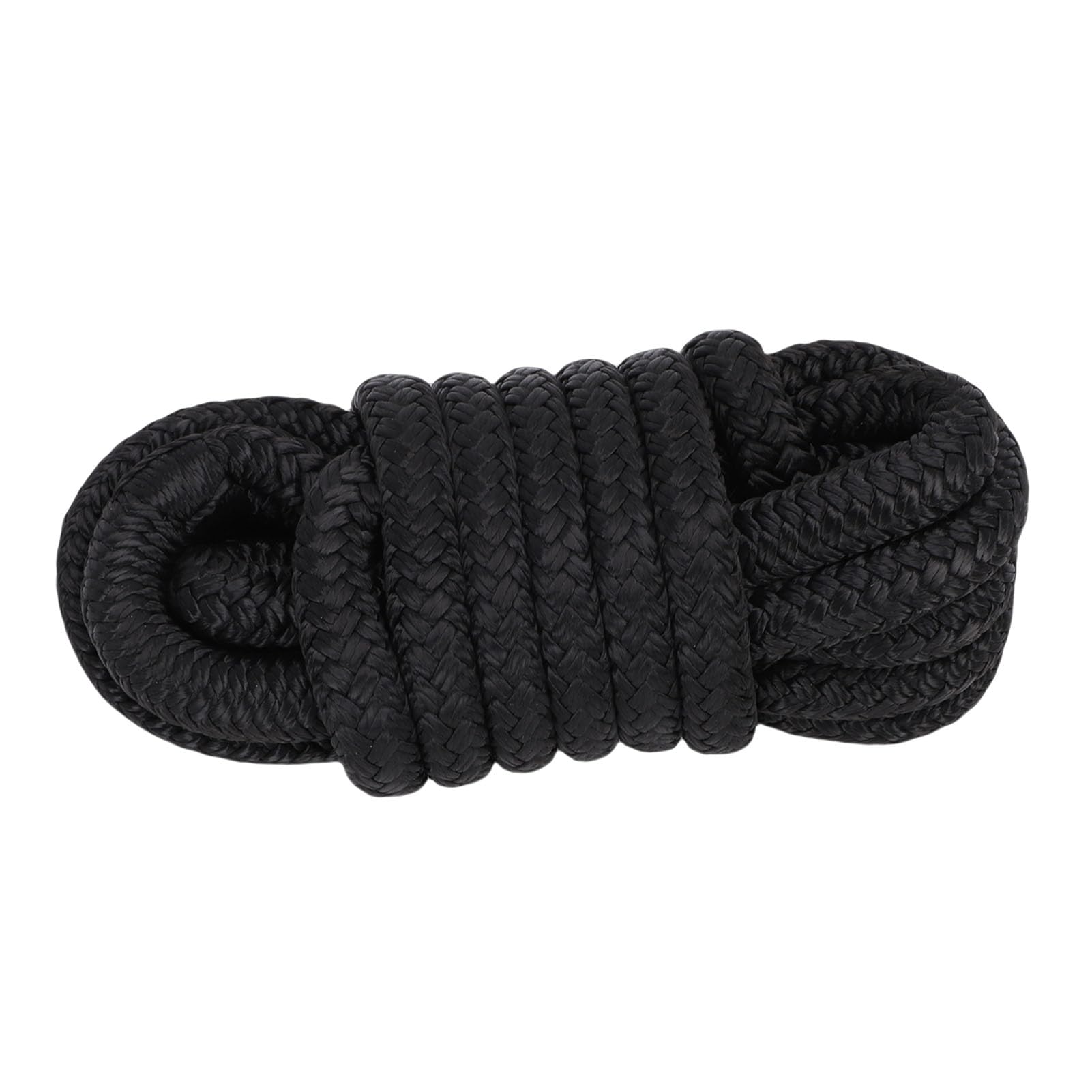 Cime di Ormeggio Marine, 1/2 Pollice, Nylon a Doppia Treccia, Corda di Attracco da 15 Piedi per la e l'Ormeggio (BLACK)