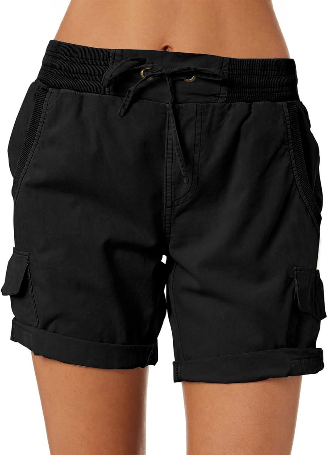 Dokotoo Womens Relaxed Fit High Waist Casual 4 Pocketed 2026 Hiking Outdoor Summer Shorts S-XL