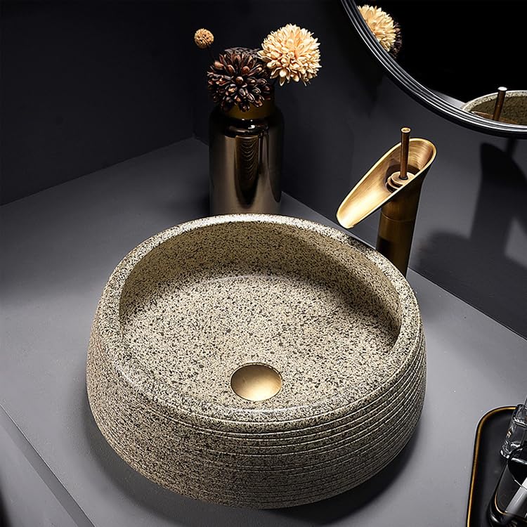 B Backline Ceramic Designer Round Shape Table TopWash basin/Counter Top Basin/Art Basin/Vessel Sink For Bathroom & Living Room 16.5 X 16.5 X 6 Inches (Matt Finish) (B0CBTVPMSG) Amazon Price History, Amazon Price Tracker