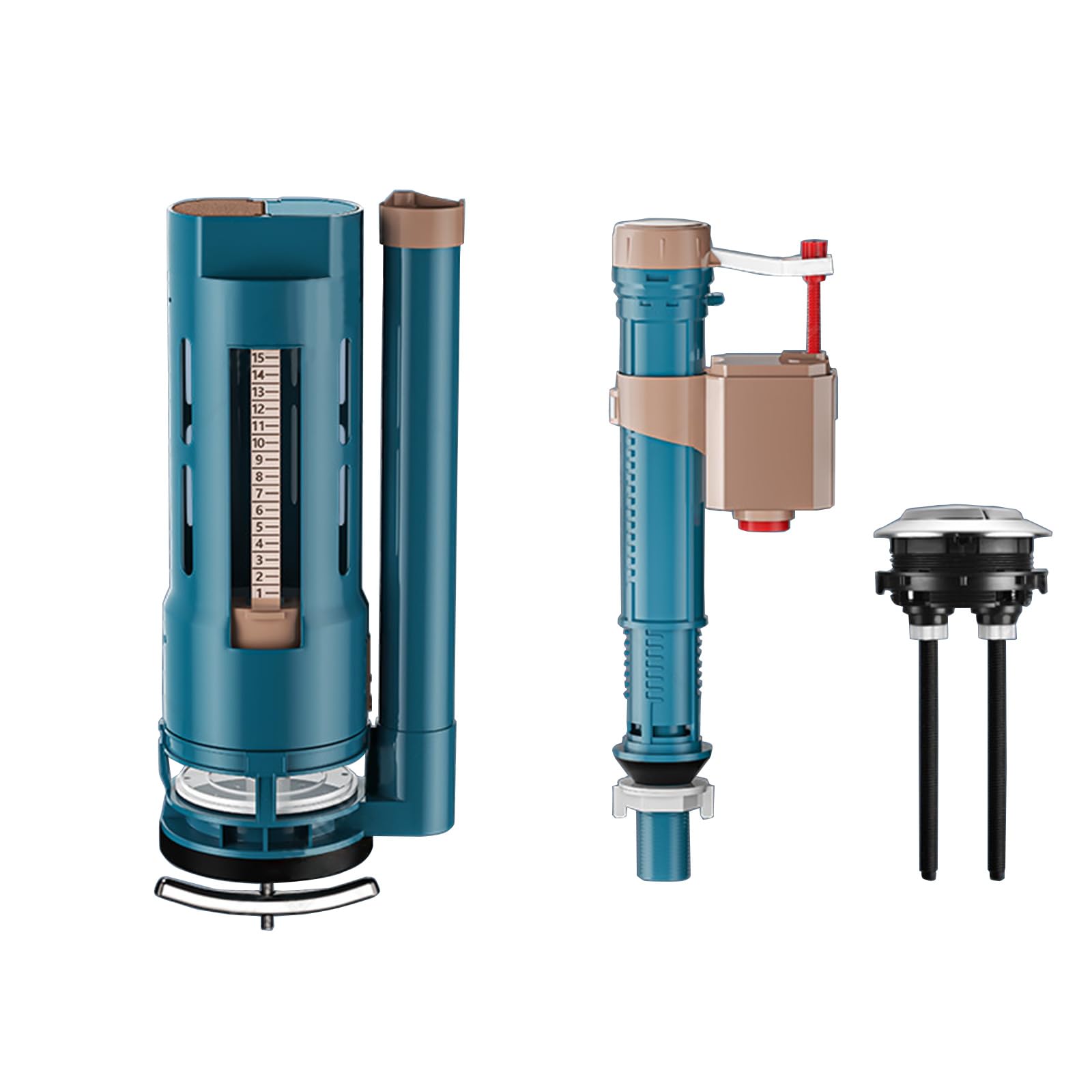 Msioytog Multicolor Toilet Inlet And Outlet Valves Set Drain Flush Cistern Valves Replacement Toilet Cistern Inlet Practical Tanks Fill