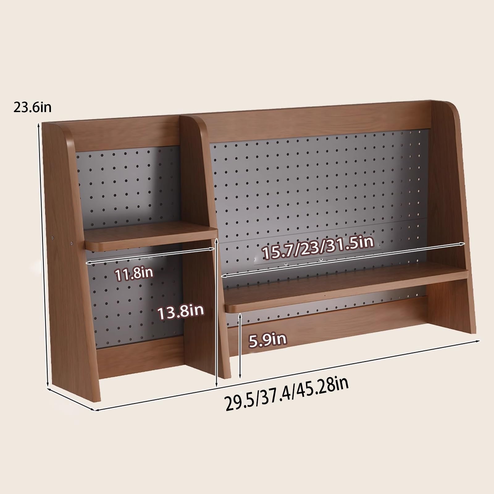 Schwarzes Schreibtischregal aus Holz – verdickte Paneele für Home Office & Wohnheim, stabiler Boohelf, Slish Schreibtisch-Nizer, funktionales Bürozubehör