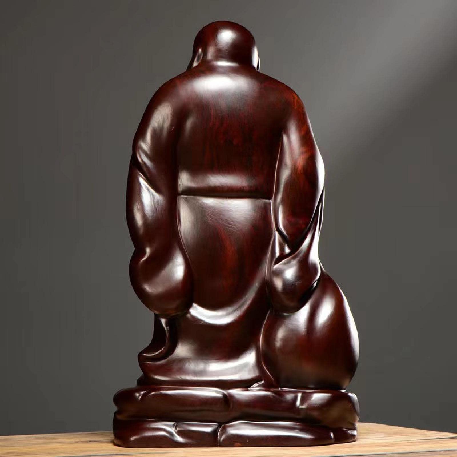Amazon｜仏像木彫り七福神布袋布袋の置物木像木製フィギュア花梨木