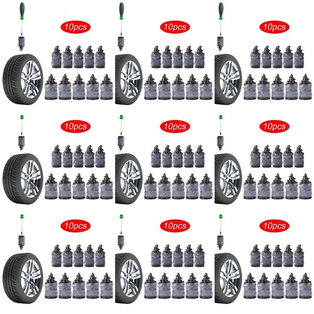 Reparación de neumáticos al vacío, clavos, tornillos for pinchazos, juego de montaje de motocicleta sin cámara(6BOX)