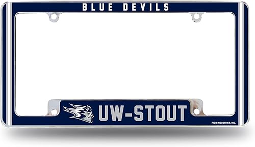 Miniatura 219 de Rico Industries NCAA Classic 12" x 6" Chrome All Over Automotive License Plate Frame for Car/Truck/SUV
