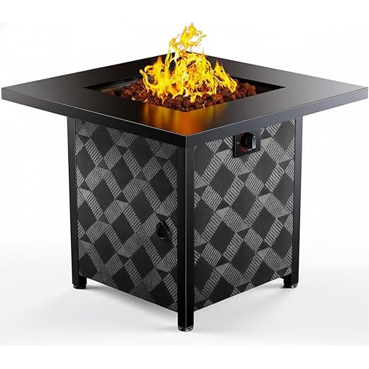 Ciays 32-Inch Propane Fire Pit Table