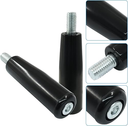 Miniatura 2 de Mango giratorio para máquina de volante, mango de rosca M10 x 3.150 in, mango giratorio para máquina de torno, equipo mecánico, instrumento